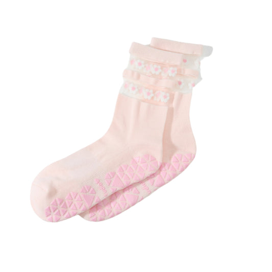 Daisy sheer grip socks